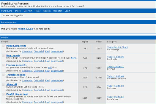 PunBB screenshot (resized)