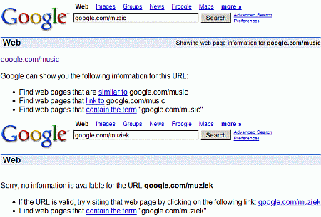 google/music search