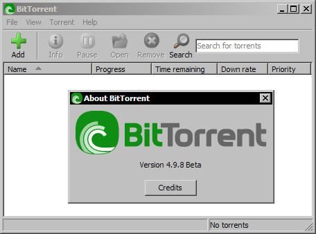 BitTorrent 4.9.8 bèta