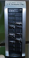Fujitsu 8TB array in pc-behuizing