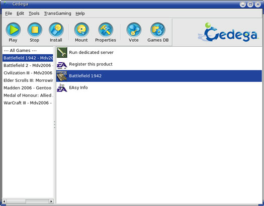 Cedega screenshot (resized)