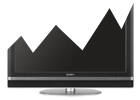 Sony lcd-tv met verkoopgrafiek
