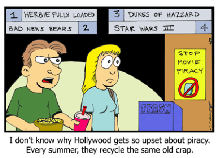 Filmpiraterij cartoon Filmpiraterij cartoon