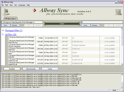Allway Sync 4.6.1 screenshot (resized)