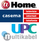 @Home-, Casema-, UPC- en Multikabel-logo's