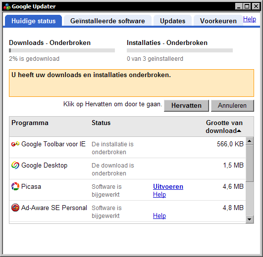 Google Pack 1.2.544.18888 beta