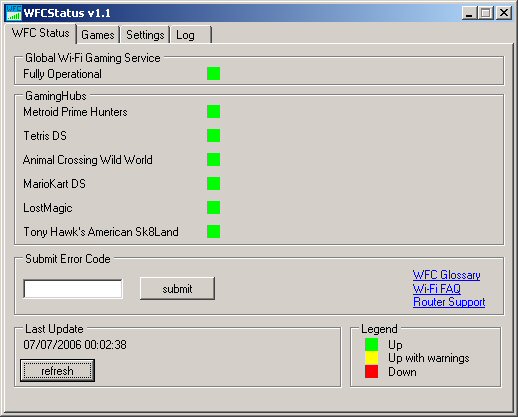 WFCStatus - status