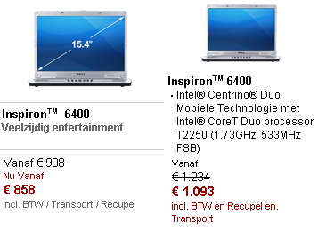 Dell -- Een product, twee prijzen