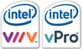 Intel Viiv- en vPro-logo's