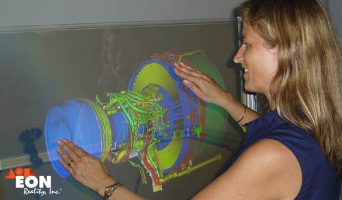 Touchlight in actie (Microsoft Research/EON Reality)