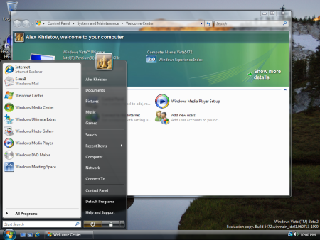 Windows Vista - Desktop in Glass