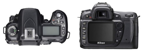Nikon D80 achter- en bovenkant Nikon D80 achter- en bovenkant