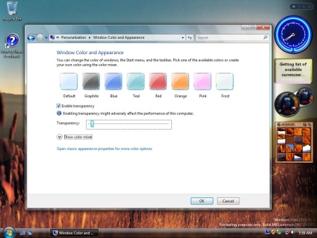 Windows Vista - Build 5483 (RC1) - Kleuren van Windows (kleiner)