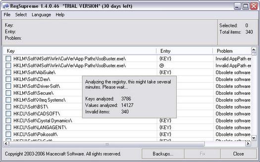 RegSupreme 1.4.0.46 screenshot (resized)