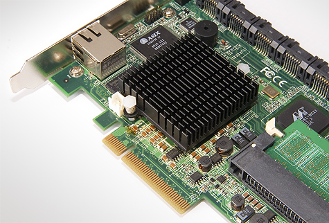 Areca ARC-1280 I/O processor en PCIe-slot