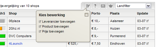 Pricewatch 1.5: Buttonbar