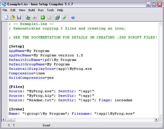 Inno Setup 5.1.7 screenshot (resized)