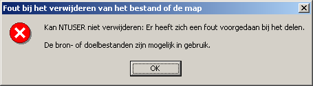 Unlocker - Windows melding