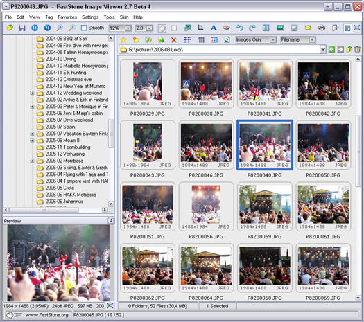 FastStone Image Viewer 2.7 beta 4 screenshot (resized)