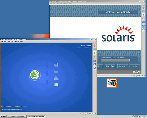 Parallels Workstation - screenie