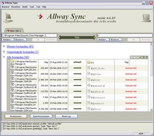 Allway Sync 4.6.10 in het Nederlands screenshot (resized)