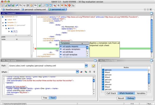 EditiX 5.0 - Mac OS X