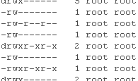 Lijstje permissies in rootfolder Linux