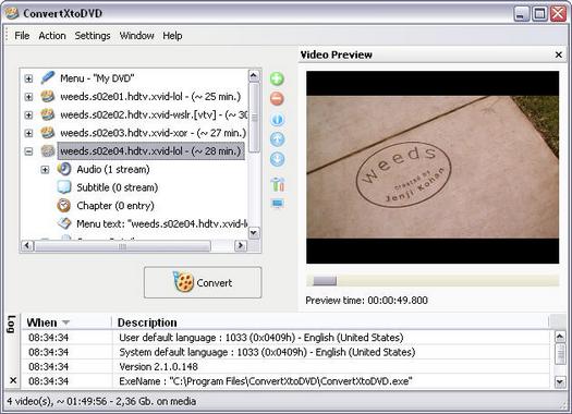 ConvertXtoDVD 2.1.0.148 screenshot (resized)