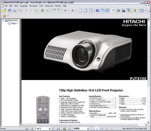 Foxit Reader 2.0 screenshot (resized)