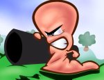 Worm met bazooka (Worms Armageddon)