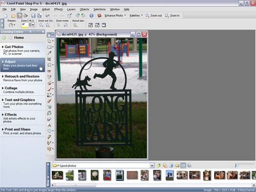 Paint Shop Pro X screenshot (resized)