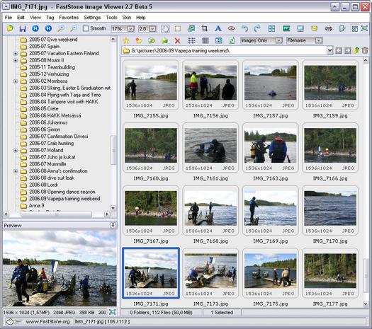 FastStone Image Viewer 2.7 beta 5 screenshot (resized)