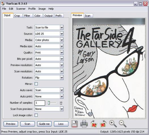 VueScan 8.3.63 screenshot (resized)