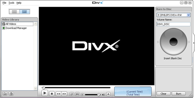 DivX player screenshot (klein)