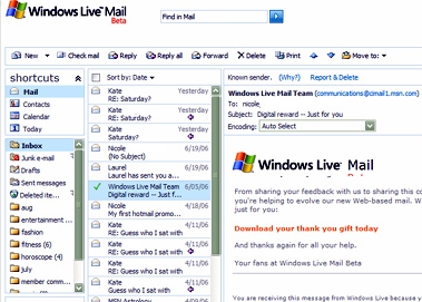 Windows Live Mail Beta