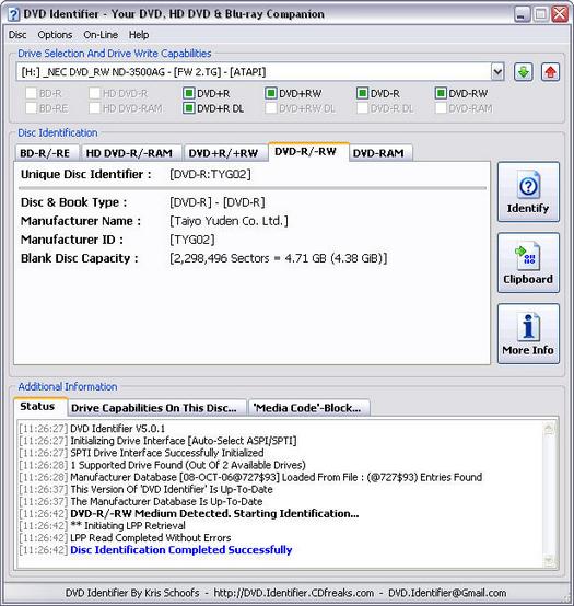 DVD Identifier 5.0.1 screenshot (resized)