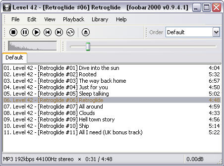 Foobar2000 0.9.4.1 screenshot