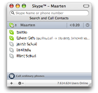 Skype for Mac OS X 2.0.0.6