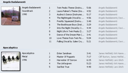 Windows Media Player 11 - Album overview