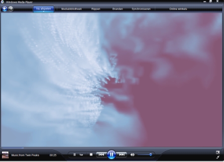 Windows Media Player 11 - Afspeelscherm