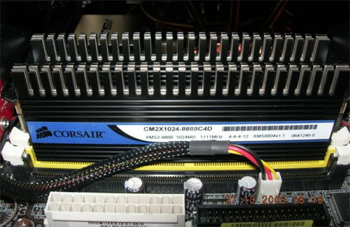 Corsair DDR2 PC8888C4-geheugen Corsair DDR2 PC8888C4-geheugen