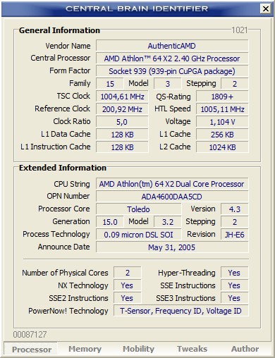 Central Brain Identifier screenshot