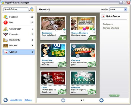 De Extras Manager in Skype voor Windows 3.0 (resized)