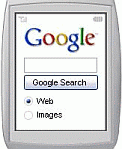 Google op mobiel schermpje