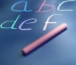 Krijt met schoolbord