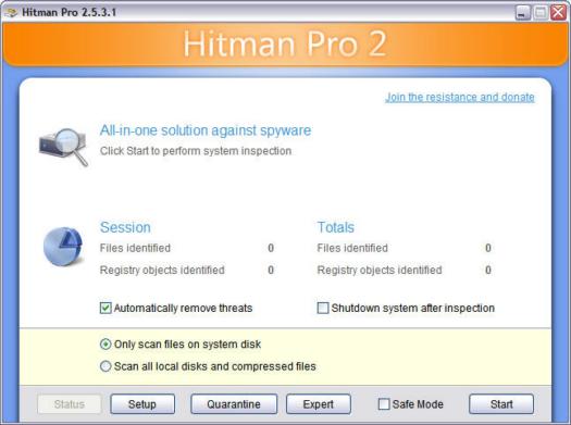 Hitman Pro 2.5.3 screenshot (resized)