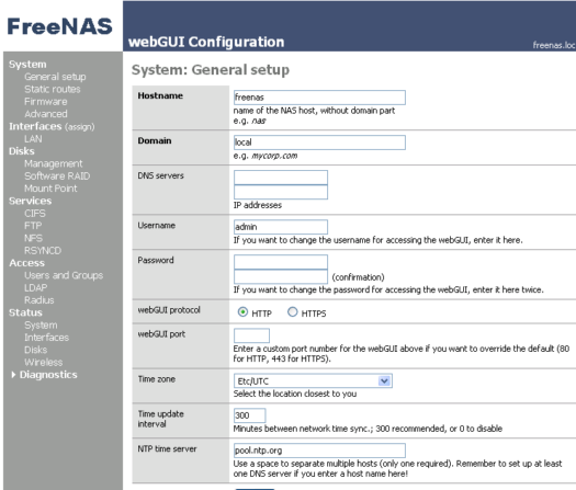 FreeNAS screenshot (resized)