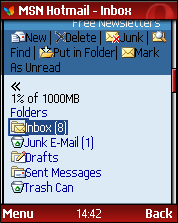 Opera Mini 3.0 - Hotmail