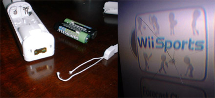 Wii met gecrashte televisie