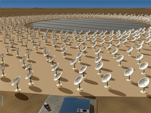 Impressie van deel Square Kilometer Array Impressie van deel Square Kilometer Array